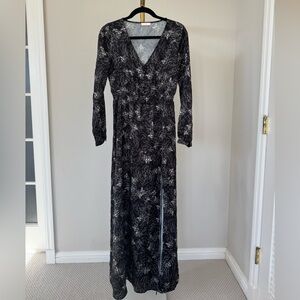 ISLA Black and White Long Sleeve Dress